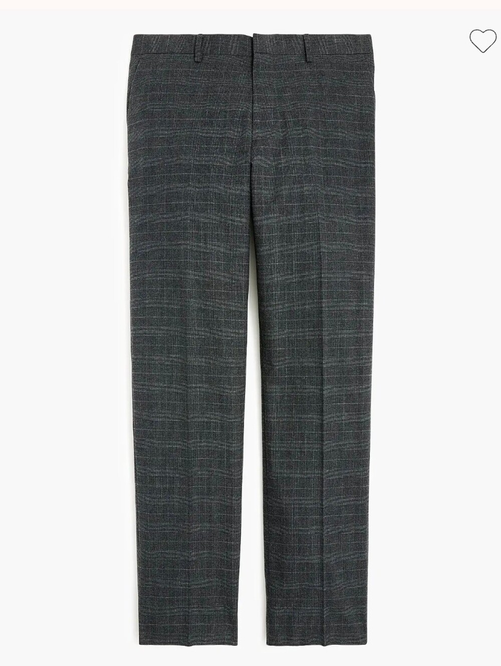 Men's Dark Gray Windowpane Dress Pants